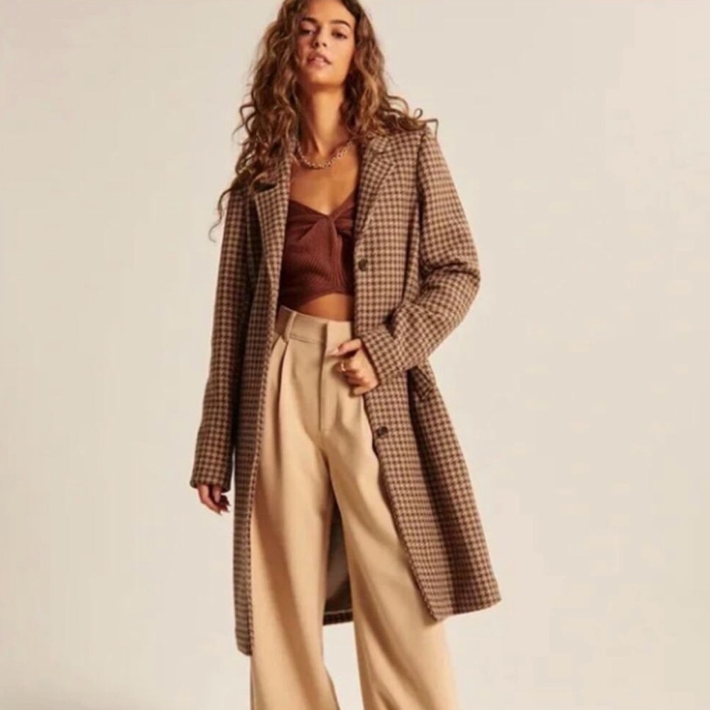 Abercrombie Dad Coat / Wool-Blend Tailored Topcoat - Picture 4 of 4